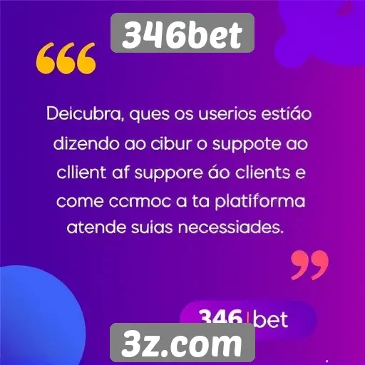 Feedback dos usuários sobre o suporte ao cliente da 346bet